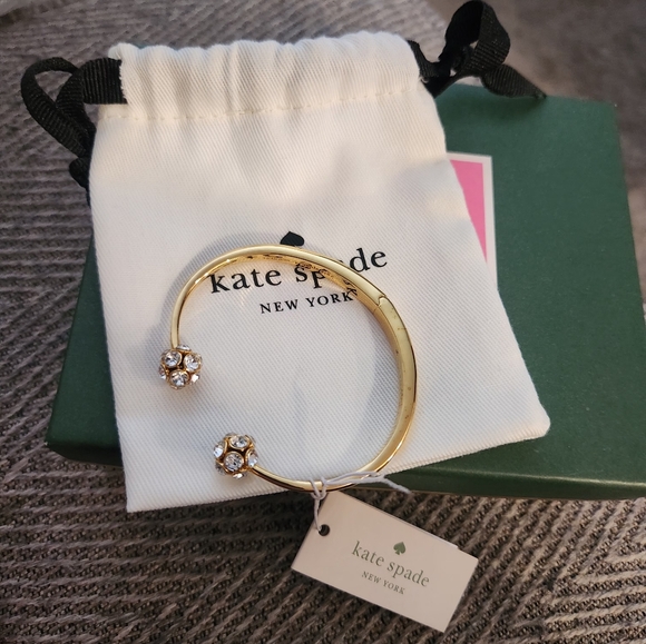 kate spade Jewelry - Kate Spade Gold TONED Open Cuff Bracelet